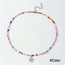 Load image into Gallery viewer, Fashion Bohemian Rice Bead Necklace Sweet Handmade Cute Flower Clavicle Choker Beaded Necklace Women Jewelry Gifts