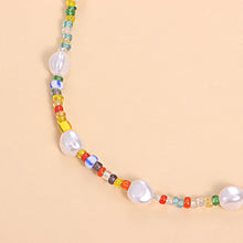 Load image into Gallery viewer, Bohemian Fashion Multicolored Rice Beads Necklace Imitation Pearl Clavicle Choker Beaded Necklace Women Jewelry Gifts