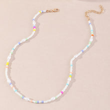 Load image into Gallery viewer, Fashion Sweet Multicolored Rice Bead Necklace Bohemian Imitation Pearl Clavicle Choker Beaded Necklace Women Jewelry Gifts