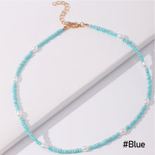 Load image into Gallery viewer, Fashion Sweet Multicolored Rice Bead Necklace Bohemian Imitation Pearl Clavicle Choker Beaded Necklace Women Jewelry Gifts