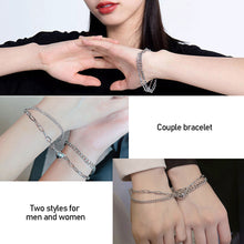 Load image into Gallery viewer, Fashion Titanium Steel Splicing Love Heart Magnet Couple Bracelets Punk Wrist Chain Bracelets Romantic Women Men Jewelry Gifts