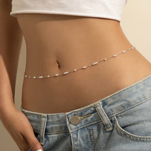 Load image into Gallery viewer, Sexy Vintage Belly Chain Thin Beads Link Body Chain Waist Chain Belt Pearls Streetwear Summer Women Fashion Body Jewelry