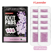 Load image into Gallery viewer, Cleansing Herbal Deep Foot Pad Detox Foot Patches Pad Lavender Stress Relief Deep Sleep Body Toxins Feet Slimming Foot Pads