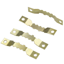 Load image into Gallery viewer, 100Sets Gold Saw Tooth Hangers for Wood Frame Canvas Picture Frame Hanging Hooks with Screws Sawtooth Hangers 45*8mm DIY Hardware Tools