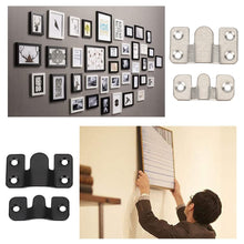 Load image into Gallery viewer, 304 Stainless Steel Wall Hook Picture Frame Keyhole Hanger Z Clip Sofa Bed Cabinet Board Interlocking Flush Mount Bracket Furniture Connector