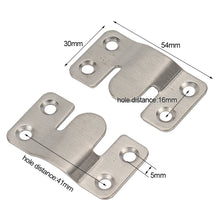 Load image into Gallery viewer, 304 Stainless Steel Wall Hook Picture Frame Keyhole Hanger Z Clip Sofa Bed Cabinet Board Interlocking Flush Mount Bracket Furniture Connector