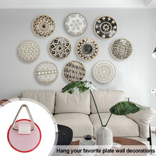 Load image into Gallery viewer, 20pcs/set Plate Hanger Hook Invisible Wall Decoration Frame Hanger Hook Round Ceramic Plate Painting Hook