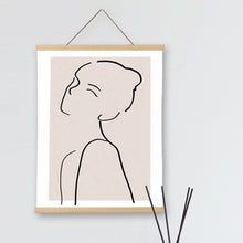 Load image into Gallery viewer, Magnetic Poster Hanger Frame Pine Wood Hanger Frame Natural Painting Photo Frame Canvas Wall Art Craft Frame Art Hanger