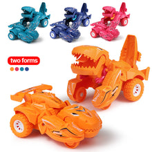 Load image into Gallery viewer, Transforming Dinosaur Car Toys Transformation Car Toys Inertial Sliding Dino Car Automatic Transform Toy Boys Kids Birthday Toy