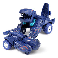 Load image into Gallery viewer, Transforming Dinosaur Car Toys Transformation Car Toys Inertial Sliding Dino Car Automatic Transform Toy Boys Kids Birthday Toy