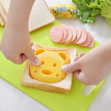Load image into Gallery viewer, Cartoon Bear Breakfast Sandwich Mold Bread Biscuit Embosser DIY Cake Tool Rice Roll Onigiri Making Mold Kicthen Accessories