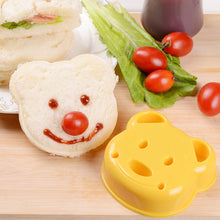 Load image into Gallery viewer, Cartoon Bear Breakfast Sandwich Mold Bread Biscuit Embosser DIY Cake Tool Rice Roll Onigiri Making Mold Kicthen Accessories