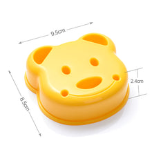 Load image into Gallery viewer, Cartoon Bear Breakfast Sandwich Mold Bread Biscuit Embosser DIY Cake Tool Rice Roll Onigiri Making Mold Kicthen Accessories