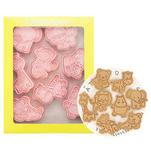 Load image into Gallery viewer, 8Pcs Cartoon Animal Cookie Cutters Set Cute Panda Lion Biscuits Mold Stamp DIY Cake Baking Tools