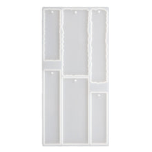 Load image into Gallery viewer, DIY Silicone Bookmark Mold Crystal Irregular Wave Rectangle Keychain Pandent Resin Mould Mirror Gel Mould Craft Mold Eposy Tools Accessories