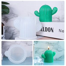 Load image into Gallery viewer, DIY Cactus Candle Silicone Mold Resin Gypsum Cactus Figurine Mould Handmade Desk Decoration Ornament Craft Mold Eposy Tools Accessories