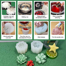 Load image into Gallery viewer, DIY Succulent Candle Silicone Mold Succulent Plants Resin Gypsum Figurine Mould Handmade Ornament Desk Decoration Craft Mold Eposy Tools Accessories