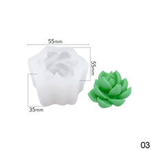 Load image into Gallery viewer, DIY Succulent Candle Silicone Mold Succulent Plants Resin Gypsum Figurine Mould Handmade Ornament Desk Decoration Craft Mold Eposy Tools Accessories