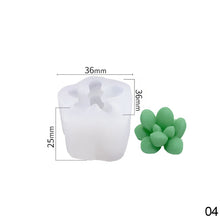 Load image into Gallery viewer, DIY Succulent Candle Silicone Mold Succulent Plants Resin Gypsum Figurine Mould Handmade Ornament Desk Decoration Craft Mold Eposy Tools Accessories