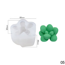Load image into Gallery viewer, DIY Succulent Candle Silicone Mold Succulent Plants Resin Gypsum Figurine Mould Handmade Ornament Desk Decoration Craft Mold Eposy Tools Accessories