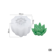 Load image into Gallery viewer, DIY Succulent Candle Silicone Mold Succulent Plants Resin Gypsum Figurine Mould Handmade Ornament Desk Decoration Craft Mold Eposy Tools Accessories