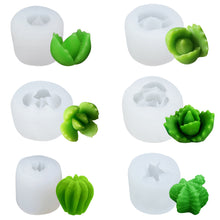 Load image into Gallery viewer, DIY Succulent Candle Silicone Mold Succulent Plants Resin Gypsum Figurine Mould Handmade Desk Decoration Ornament Craft Mold Eposy Tools Accessories