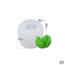 Load image into Gallery viewer, DIY Succulent Candle Silicone Mold Succulent Plants Resin Gypsum Figurine Mould Handmade Desk Decoration Ornament Craft Mold Eposy Tools Accessories