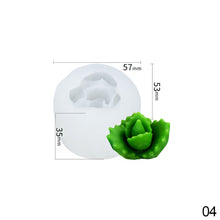 Load image into Gallery viewer, DIY Succulent Candle Silicone Mold Succulent Plants Resin Gypsum Figurine Mould Handmade Desk Decoration Ornament Craft Mold Eposy Tools Accessories