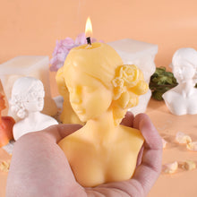 Load image into Gallery viewer, Glamour Blindfolded Girl Portrait Silicone Candle Mold DIY Rose Girl Candle Soap Resin Making Mold Gifts Craft Home Decor