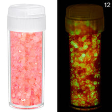 Load image into Gallery viewer, 24Colors 10g Luminous Sequins Epoxy Resin Fillers DIY Decoration Fillling Crafts Nails Art Decoative Glitter Paillette