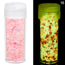 Load image into Gallery viewer, 24Colors 10g Luminous Sequins Epoxy Resin Fillers DIY Decoration Fillling Crafts Nails Art Decoative Glitter Paillette