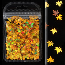 Load image into Gallery viewer, 2g Maple Leaves Sequins Epoxy Resin Fillers DIY Decoration Leaf Fillling Crafts Nails Art Decoative Glitter Paillette