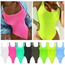 Load image into Gallery viewer, Women Summer One Piece Swimsuit Bikini Backless Sexy Swimwear Beach Swimming Female Thong Bather Bathing Suit