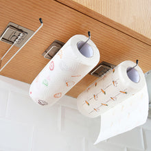 Load image into Gallery viewer, Multi Scene Hole-free Hanging Stainless Steel Bathroom Roll Paper Holder Towel Stand Kitchen Double Hook Storage Rack