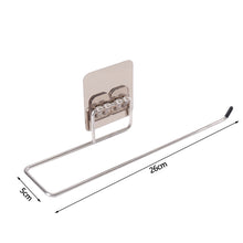 Load image into Gallery viewer, Multi Scene Hole-free Hanging Stainless Steel Bathroom Roll Paper Holder Towel Stand Kitchen Double Hook Storage Rack