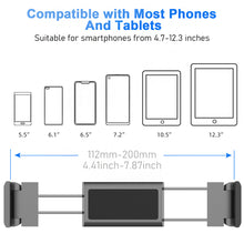 Load image into Gallery viewer, Car Rear Pillow Phone Holder Car Phone Holder Seat Rear Headrest Adjustable Mounting Telescopic Bracket For 5.5-12.3 Inch