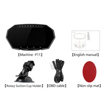 Load image into Gallery viewer, OBD2+GPS Car Head Up Display Digital HUD Speedometer Odometer Water&Oil Temp RPM Security Alarm