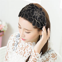 Load image into Gallery viewer, Women Wide-brimmed Lace Hair Hoop Non-slip Headband All-match Temperament Simple Headband Hair Accessories