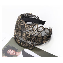 Load image into Gallery viewer, Women Wide-brimmed Lace Hair Hoop Non-slip Headband All-match Temperament Simple Headband Hair Accessories