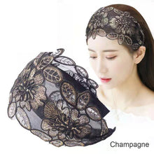 Load image into Gallery viewer, Women Wide-brimmed Lace Hair Hoop Non-slip Headband All-match Temperament Simple Headband Hair Accessories