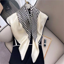 Load image into Gallery viewer, 90*90cm Women Square Scarf Summer Sunscreen Silk Scarf Vintage Fashion Thin Square Silk Scarf