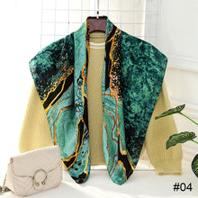 Load image into Gallery viewer, 90*90cm Women Square Scarf Summer Sunscreen Silk Scarf Vintage Fashion Thin Square Silk Scarf