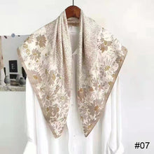 Load image into Gallery viewer, 90*90cm Women Square Scarf Summer Sunscreen Silk Scarf Vintage Fashion Thin Square Silk Scarf