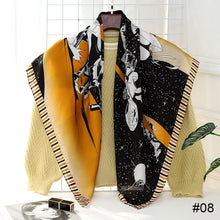 Load image into Gallery viewer, 90*90cm Women Square Scarf Summer Sunscreen Silk Scarf Vintage Fashion Thin Square Silk Scarf
