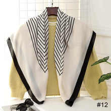 Load image into Gallery viewer, 90*90cm Women Square Scarf Summer Sunscreen Silk Scarf Vintage Fashion Thin Square Silk Scarf