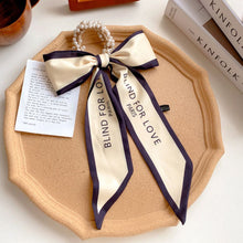 Load image into Gallery viewer, Pearl Head Rope Bow Ribbon Silk Scarf Hair Rope Hair Band Hair Ring Fashion All-match Hair Accessories