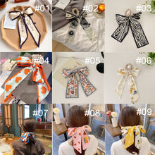 Load image into Gallery viewer, Pearl Head Rope Bow Ribbon Silk Scarf Hair Rope Hair Band Hair Ring Fashion All-match Hair Accessories