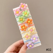 Load image into Gallery viewer, 10pcs/set Children Cartoon Hair Rope Creative Simple Hair Rope Colorful Sweet Hair Rope Fashion Hair Accessories