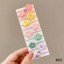 Load image into Gallery viewer, 10pcs/set Children Cartoon Hair Rope Creative Simple Hair Rope Colorful Sweet Hair Rope Fashion Hair Accessories