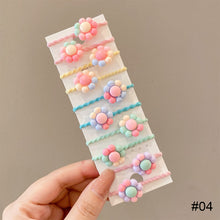 Load image into Gallery viewer, 10pcs/set Children Cartoon Hair Rope Creative Simple Hair Rope Colorful Sweet Hair Rope Fashion Hair Accessories